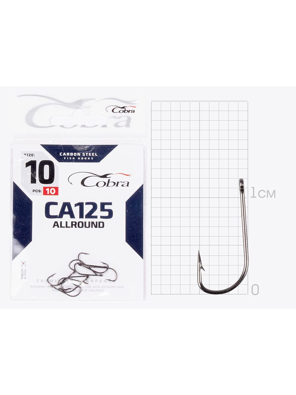 Крючки Cobra Allround STRUGER серии CA125 размер 010 (упк.10шт.)