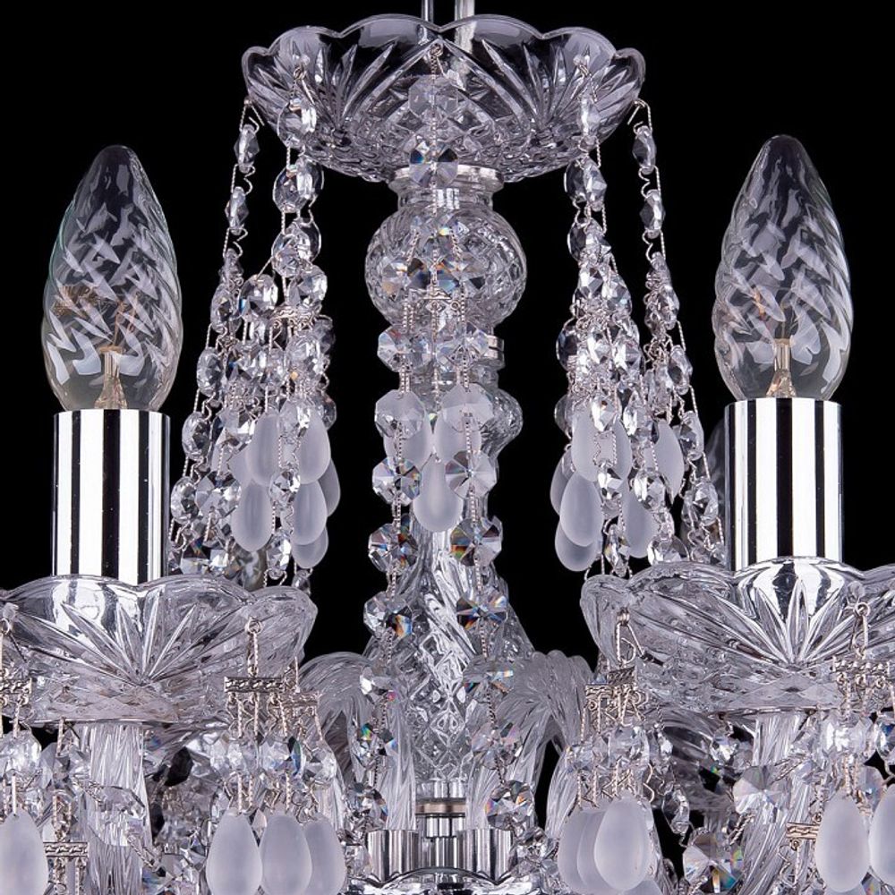 Подвесная люстра Bohemia Ivele Crystal 1410 1410/8/195/Ni/V0300