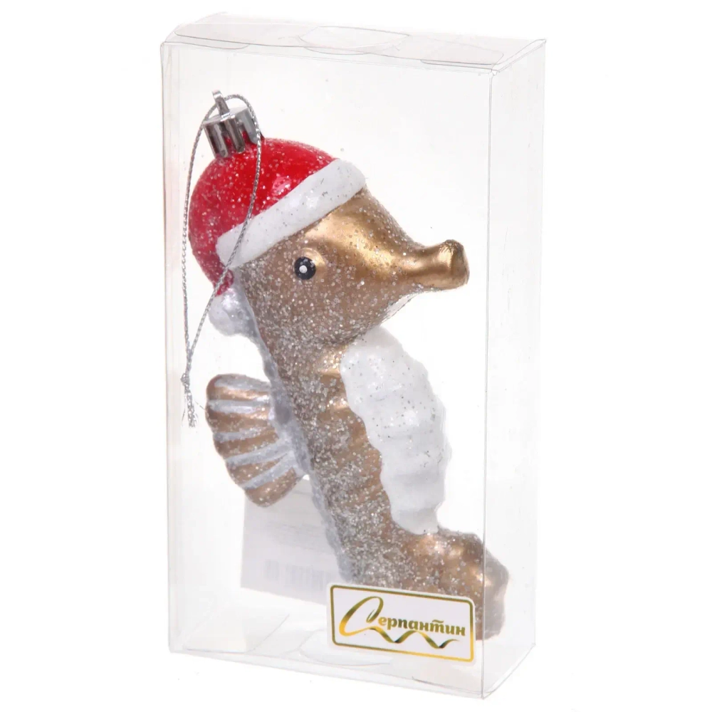 Елочная игрушка «Новогодний конёк-горбунок» 7,5*3*12 см