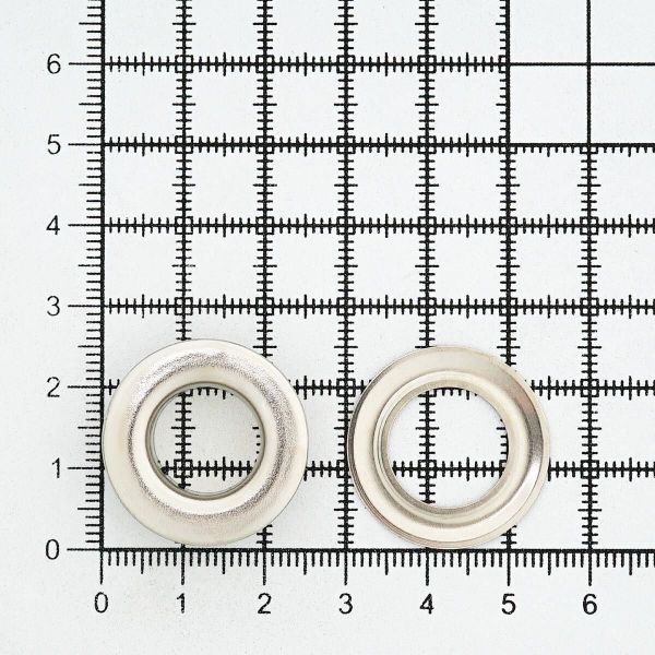 Люверсы металл ⌀13.0 мм (внутр.), h=7.0 мм, внешн. ⌀25.1 мм, №28, металл, New Star, никель, уп≈1000 шт