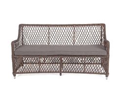 "Латте" диван двухместный из искусственного ротанга, цвет коричневый