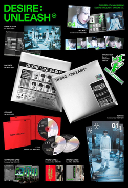 Альбом ENHYPEN - DESIRE : UNLEASH 6th Mini Album ENGENE 7 Version SET
