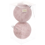 Новогодние шары VERSAILLES «Альтаир» 10 см (набор 2 шт), Розовый