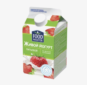 Йогурт питьевой Food master Клубника 2% 450 мл