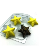 Форма пластиковая для конфет Звезда с погон МИНИ (4 ячейки)