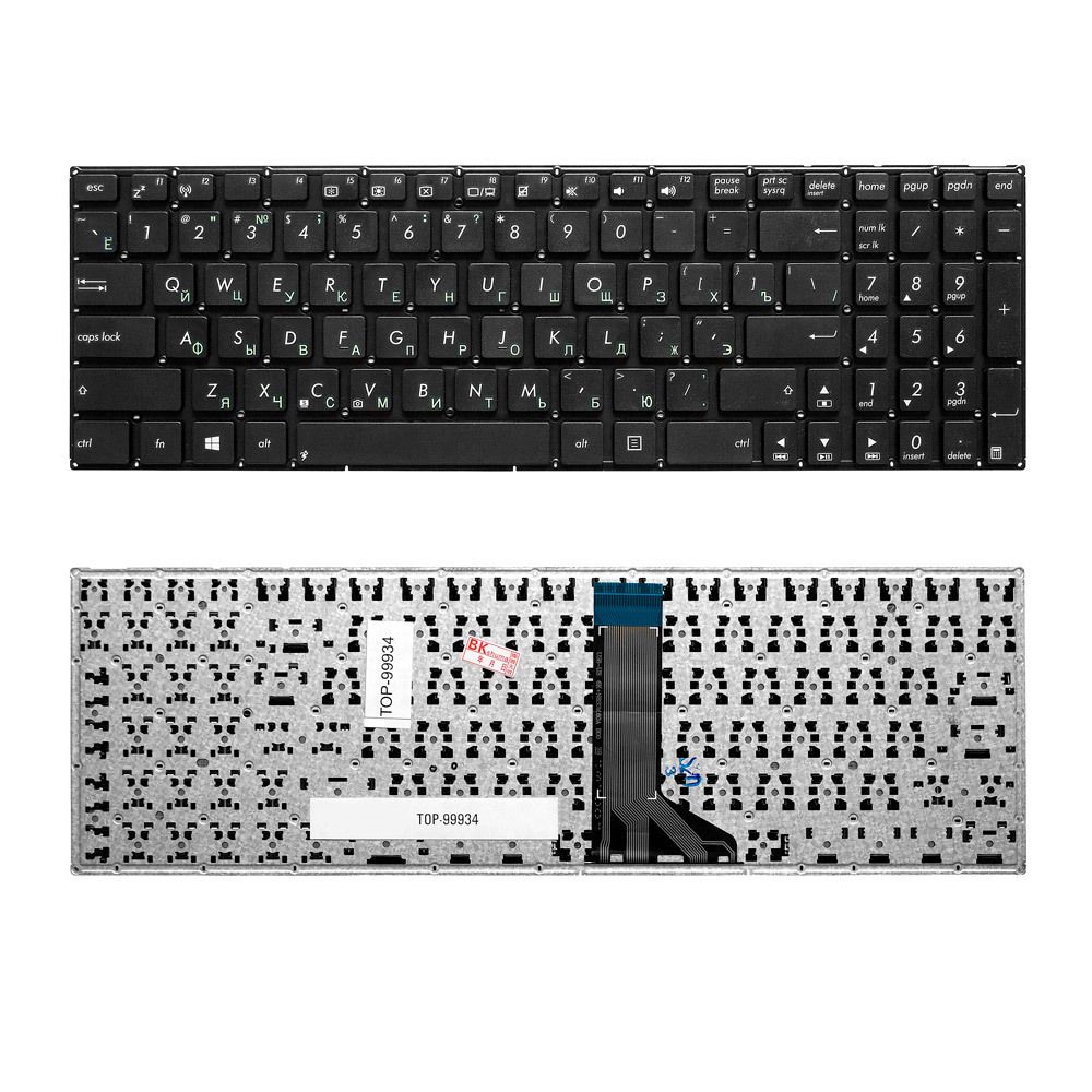 Клавиатура ноутбука Asus D550, F551, R512, X551, шлейф 10 см (TOP-99934)