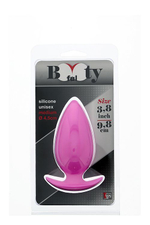 Розовая анальная втулка BOOTYFUL ANAL PLUG MEDIUM PINK - 9,8 см. (Цвет: розовый)