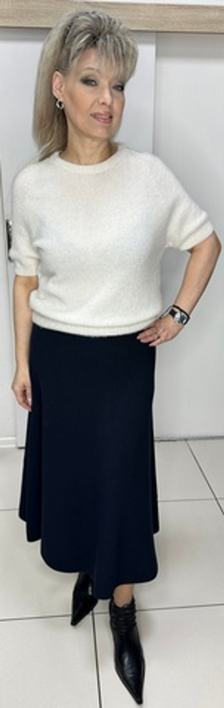 Юбка трикотажная, гаде в темно-синем цвете