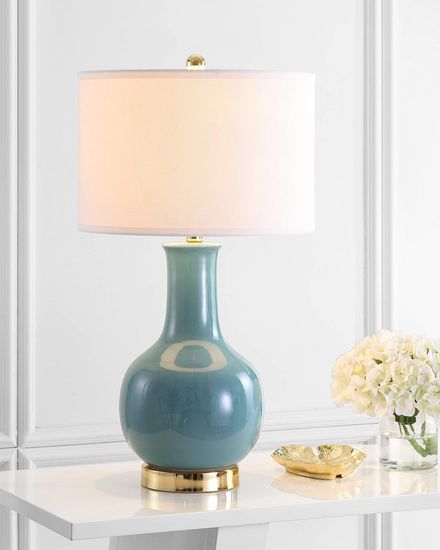 Бирюзовая настольная лампа “Майло”