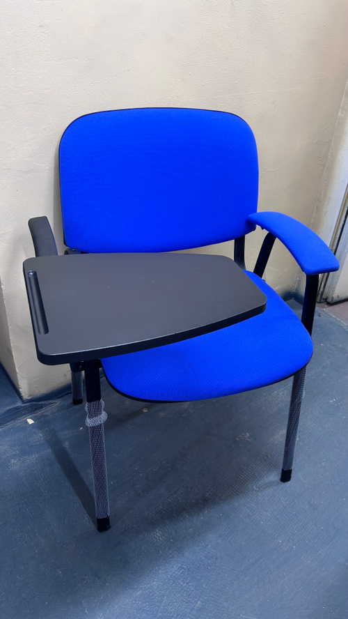 Стул офисный Изо с полкой ( ткань синяя)