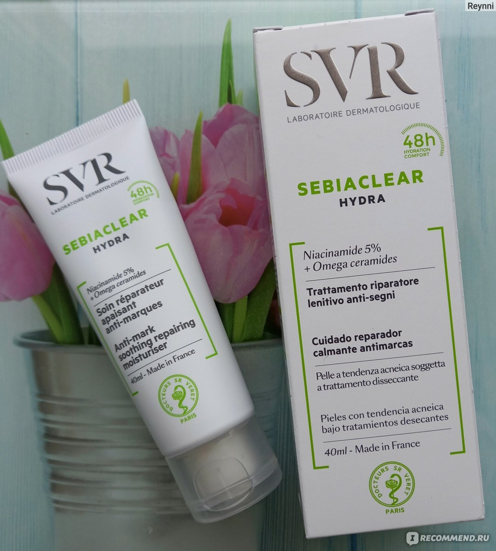 СВР Себиаклир Гидра Крем-уход SVR Sebiaclear Hydra Anti-Marks Soothing Repairing Moisturizer 40 мл