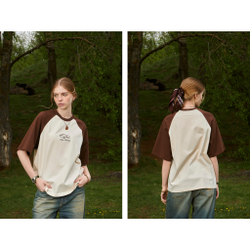 Футболка Called a Garment Kaybug "Cream + Сoffee Brown"