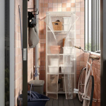 Стеллаж с чехлом - IKEA JOSTEIN, 81х40х90 см, белый, ЮСТЕЙН ИКЕА