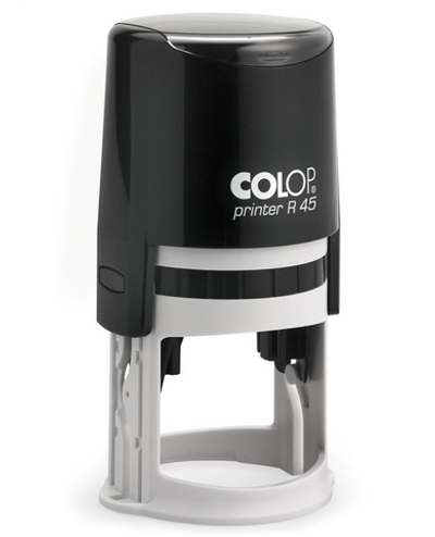 Печать на автоматической оснастке Colop R45 с крышкой Д45 мм