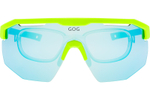 Спортивные очки с диоптриями GOG Argo / Matt Neon Green-Black / White-Blue Lens