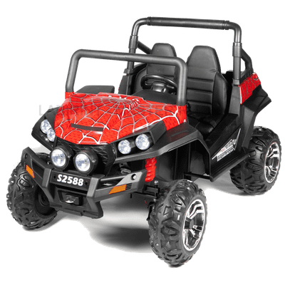 Детский электромобиль "Buggy - MalinaBay", с принтом паутинка