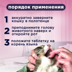 Таблетки от гельминтов МильбеПЕТ (GIGI) 40 мг для кошек более 2 кг со вкусом говядины, 2таб Мильбемицин/Празиквантел