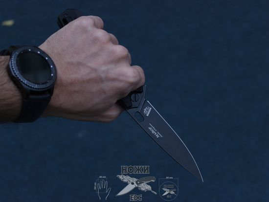 Складной нож НОКС Майор AUS8 (Black) c клинком из стали AUS-8, рукоять G10