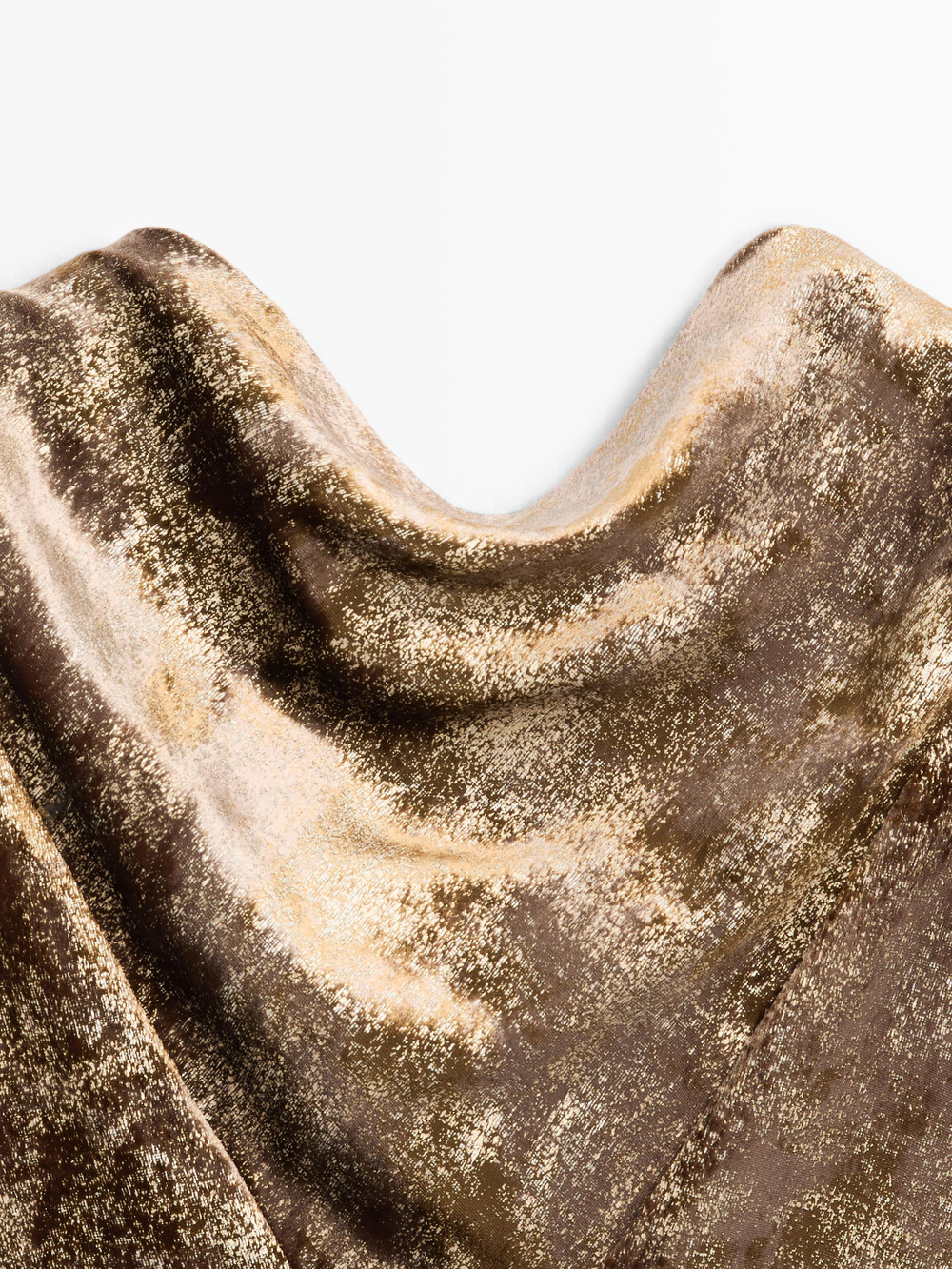 Massimo Dutti Струящийся топ, цвет жженого апельсина