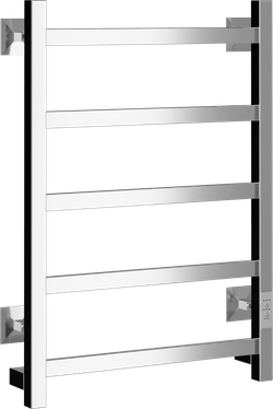 Полотенцесушитель электрический EWRIKA Пенелопа КВ7 60x45 см, подключение справа, слева, скрытое подключение справа, глянцевый хром, лесенка