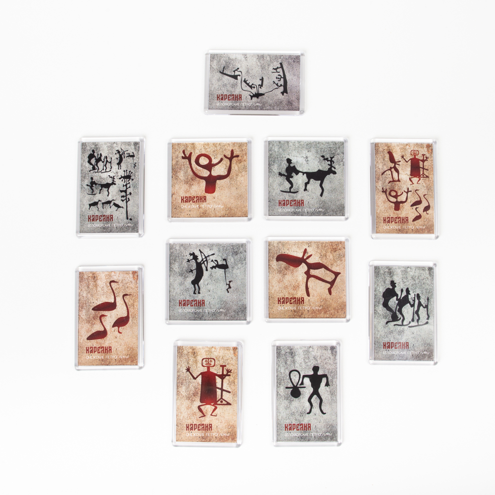 Акриловый магнит «Петроглифы» квадратный