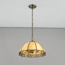 Citilux Шербург-2 CL440231 Люстра витражная подвесная Бронза