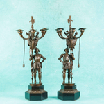 Парные канделябры с фигурами рыцарей