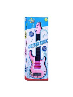 Гитара детская Гитарист цвет розовый(365-3D)