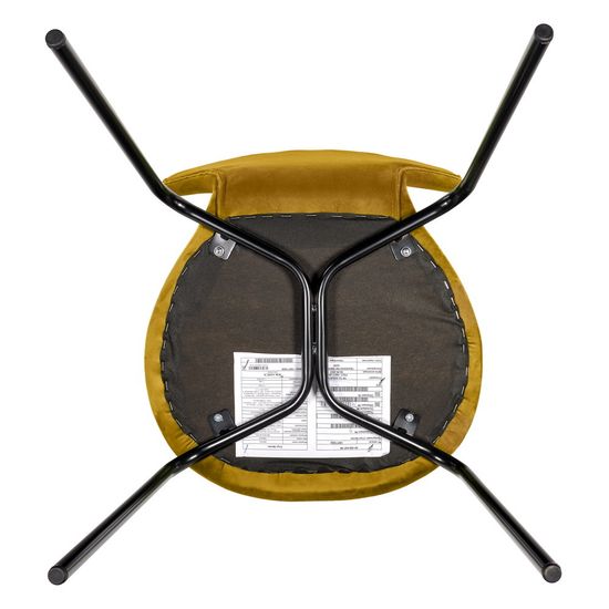 Комплект из 2-х стульев Seven Style горчичный велюр с чёрными ножками