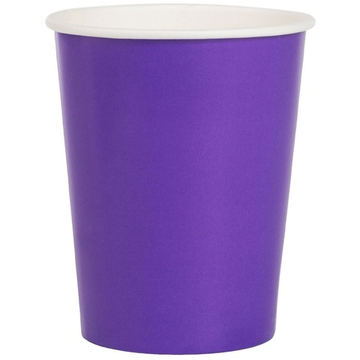 Стаканы бумажные в фиолетовом цвете, 250 мл, 6 шт