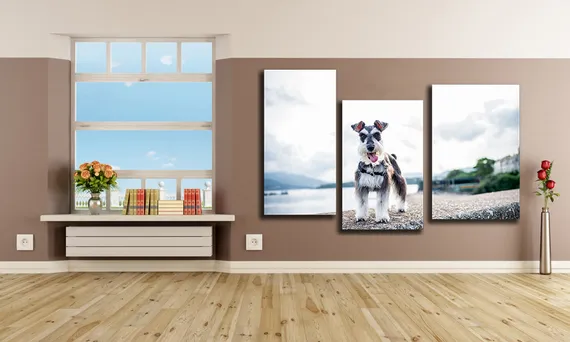 Модульная картина "Взгляд собаки"