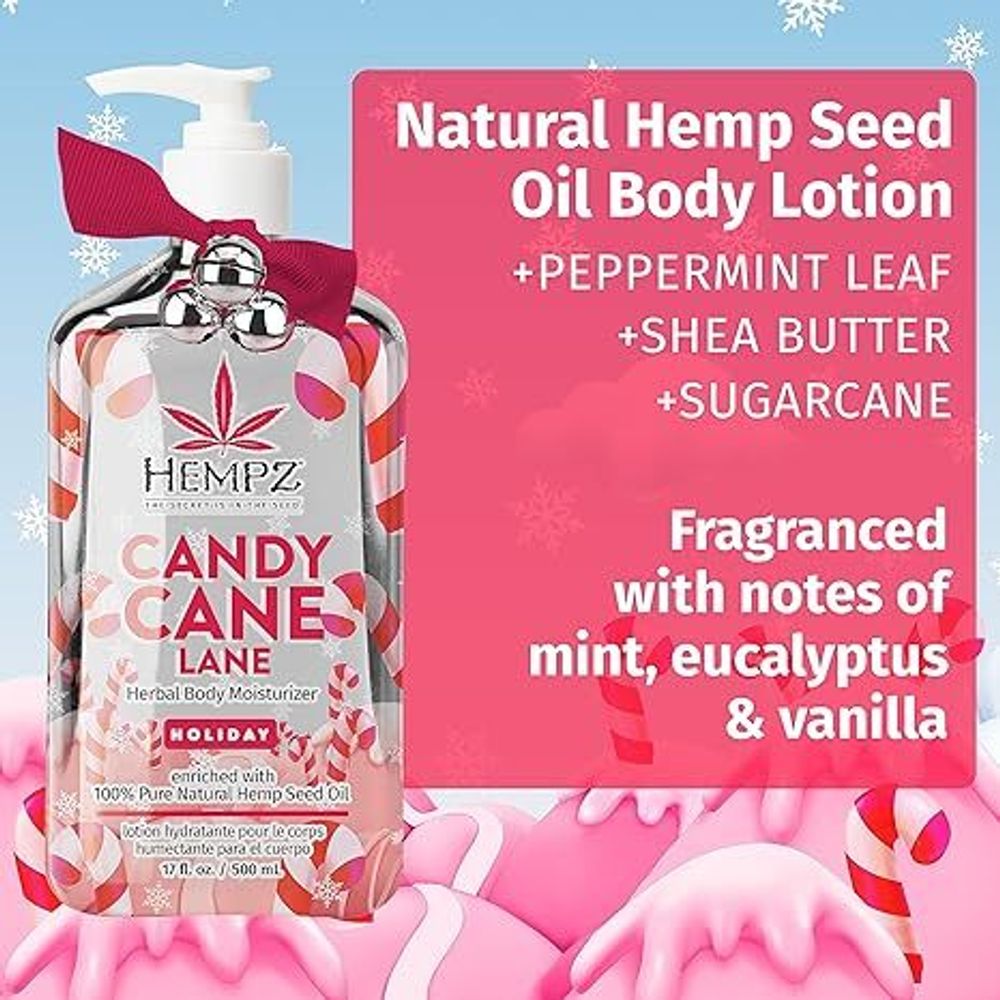 Молочко для тела Hempz Holiday Candy Cane Lane Moisturizer 500 мл