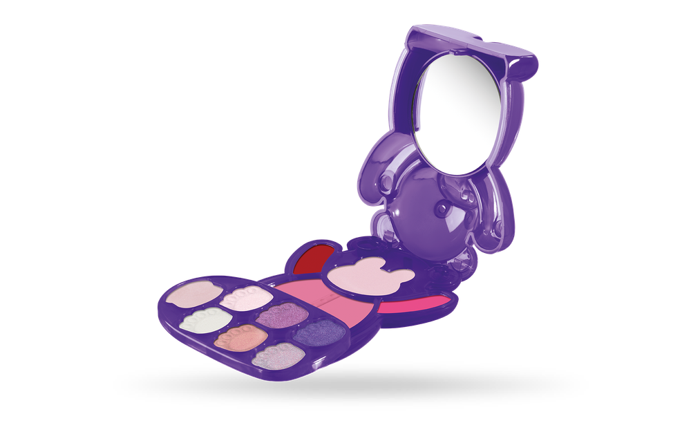 Pupa Шкатулка для макияжа Happy Bear, тон №001, Розовые и фиолетовые оттенки, 11,1 гр