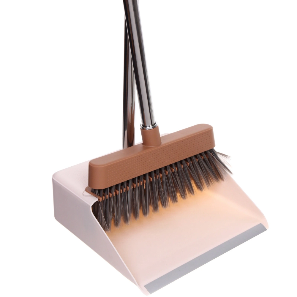 Набор для уборки, щетка для пола с совком «Люкс» персиковый 1130