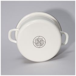 КАСТРЮЛЯ AGNESS ЭМАЛИРОВАННАЯ С ЭМАЛ.КРЫШКОЙ СЕРИЯ "CHARM" 2.6 Л, 22*10 СМ