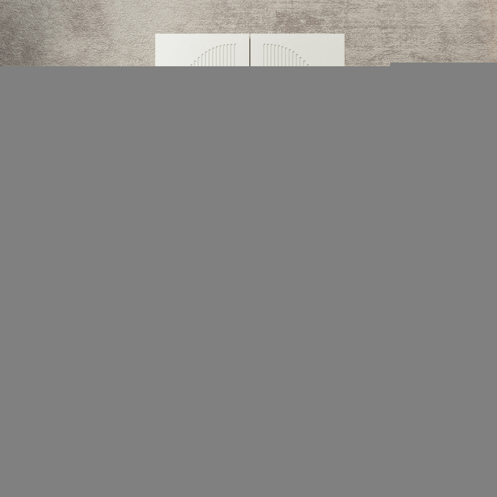 Шкаф Агератум МДФ двухсекционный Лайн керамика (0,27) А10032 матовая - Дуб Сонома 3025  90*45*240