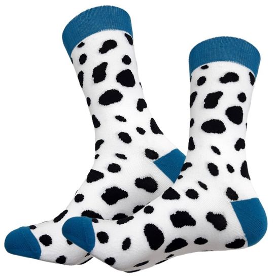 Носки Далматин, р-р 40-44 (белый/черный/голубой)