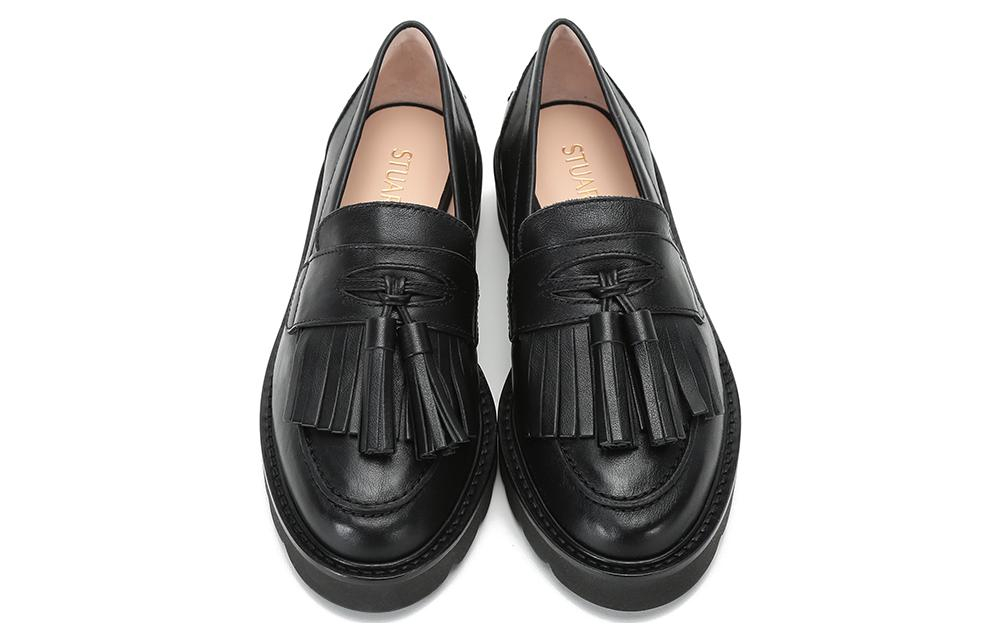 stuart weitzman Tassel-detail Leather Loafers