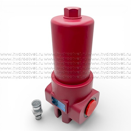 WKDFBN/HC240G10B1.1 - Напорный фильтр гидравлический одинарный модели DF тонкость фильтрации 10 мкм, типоразмер 240, вид присоединения: резьба G11/4, материал корпуса - чугун, рабочее давление до 420 бар, визуальный индикатор загрязнения