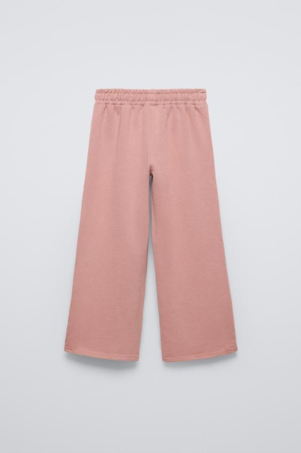 ZARA КОМПЛЕКТ ИЗ ХУДИ И БРЮК WIDE LEG ИЗ МЯГКОЙ ТКАНИ, ЛИНЯЛЫЙ РОЗОВЫЙ