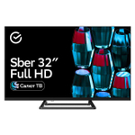 Телевизор Sber SDX-32F2137, чёрный, 32-дюймовый экран, Full HD, HDR, Direct LED, платформа «Салют ТВ»