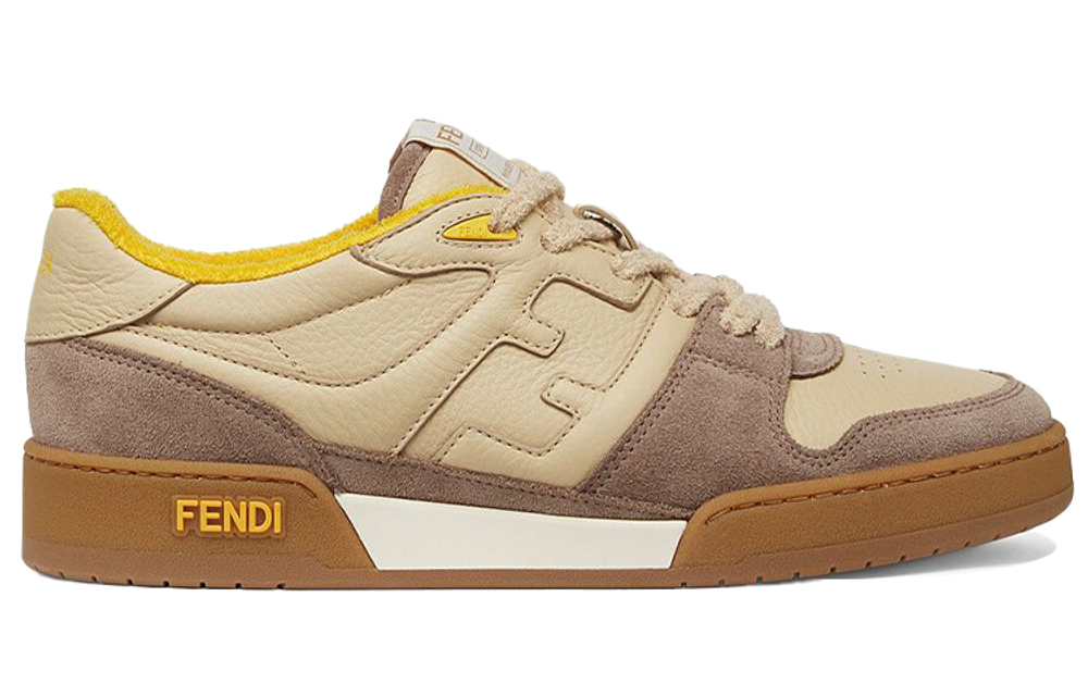 FENDI Match Low Top Suede "Yellow Beige"