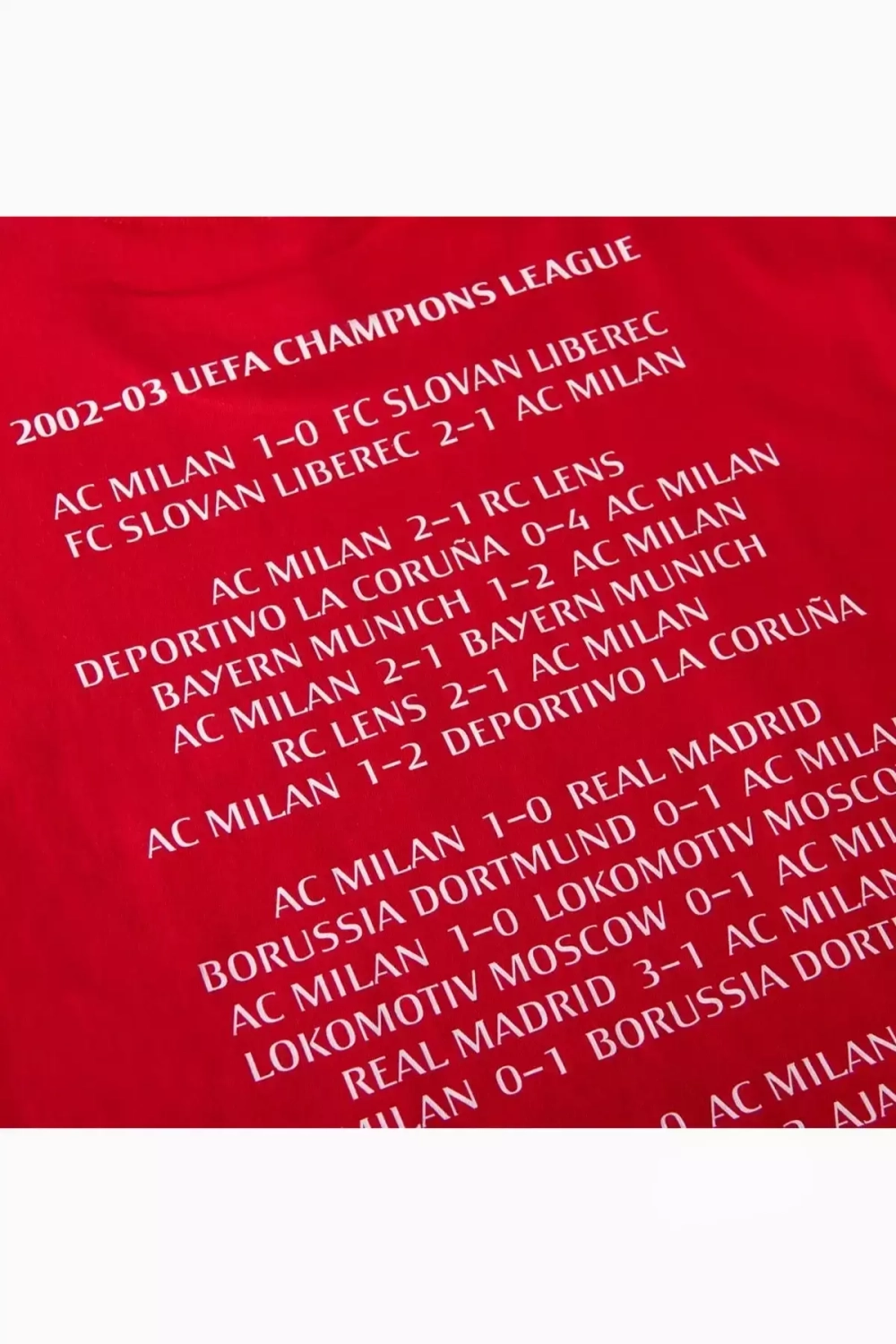 Футболка Retro COPA AC Milan CL 2003 Team Embroidery