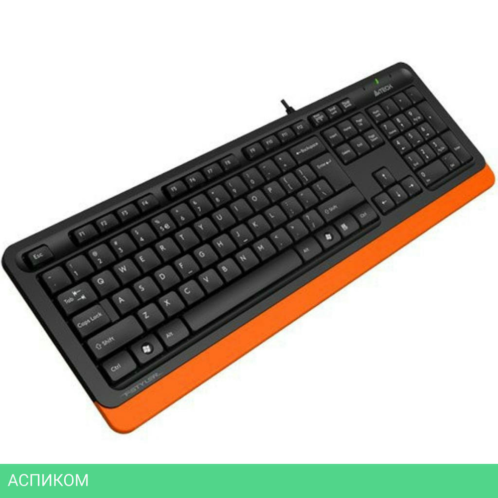 Клавиатура A4 Fstyler черный/оранжевый (FK10)
