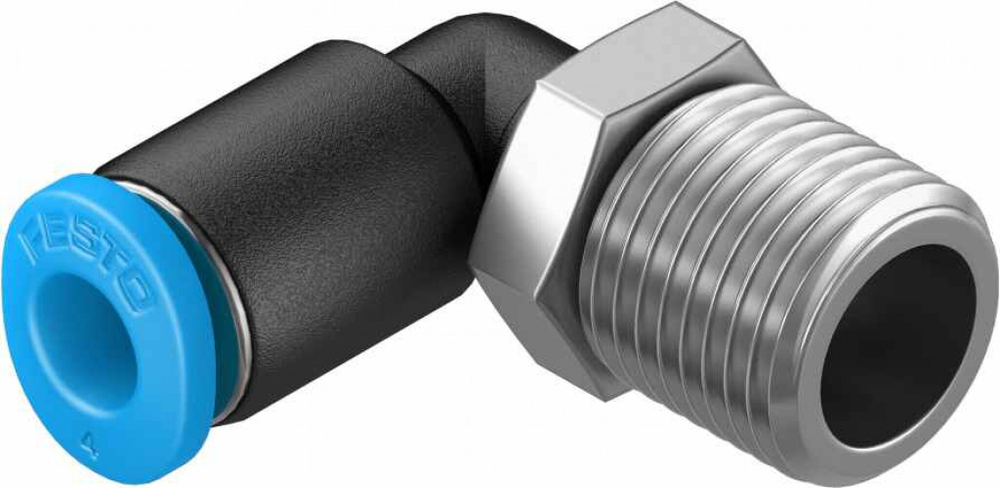 QSML-1/8-4-100 Угловой штуцер с цанговым зажимом и резьбой