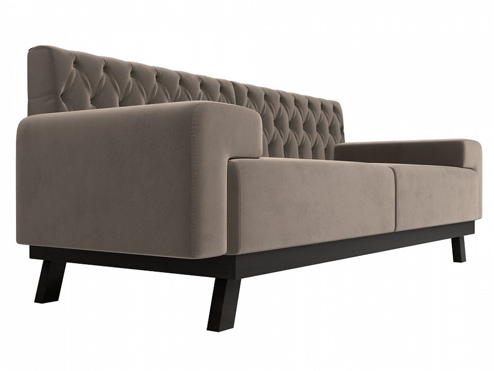 Диван прямой Мюнхен Люкс, Коричневый, Велюр, 109124