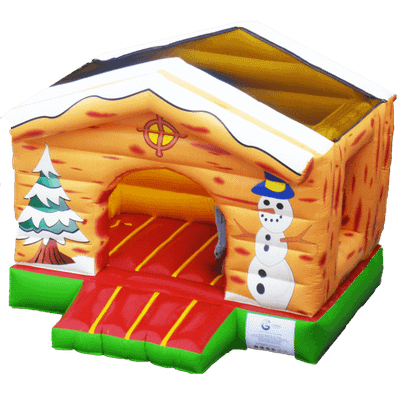 Коммерческий надувной батут "Зима" с крышей