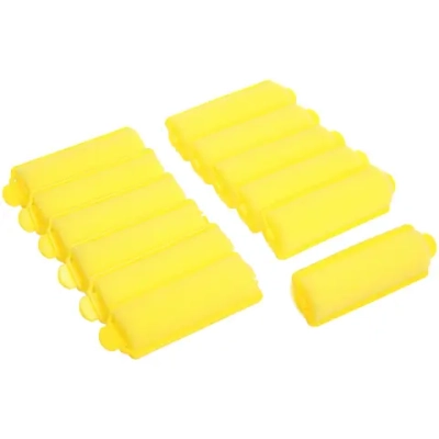 Бигуди поролоновые с зажимом 12шт, цвет желтый, d=20мм