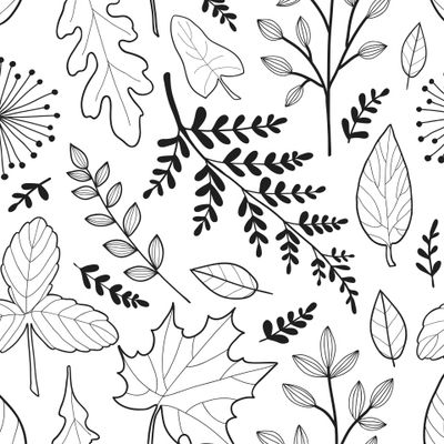 Осенние листья, линейный узор