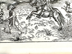 Н\х (по гравюре Лукаса Кранаха Старшего). Охота. Литография. Первая половина ХХ века.